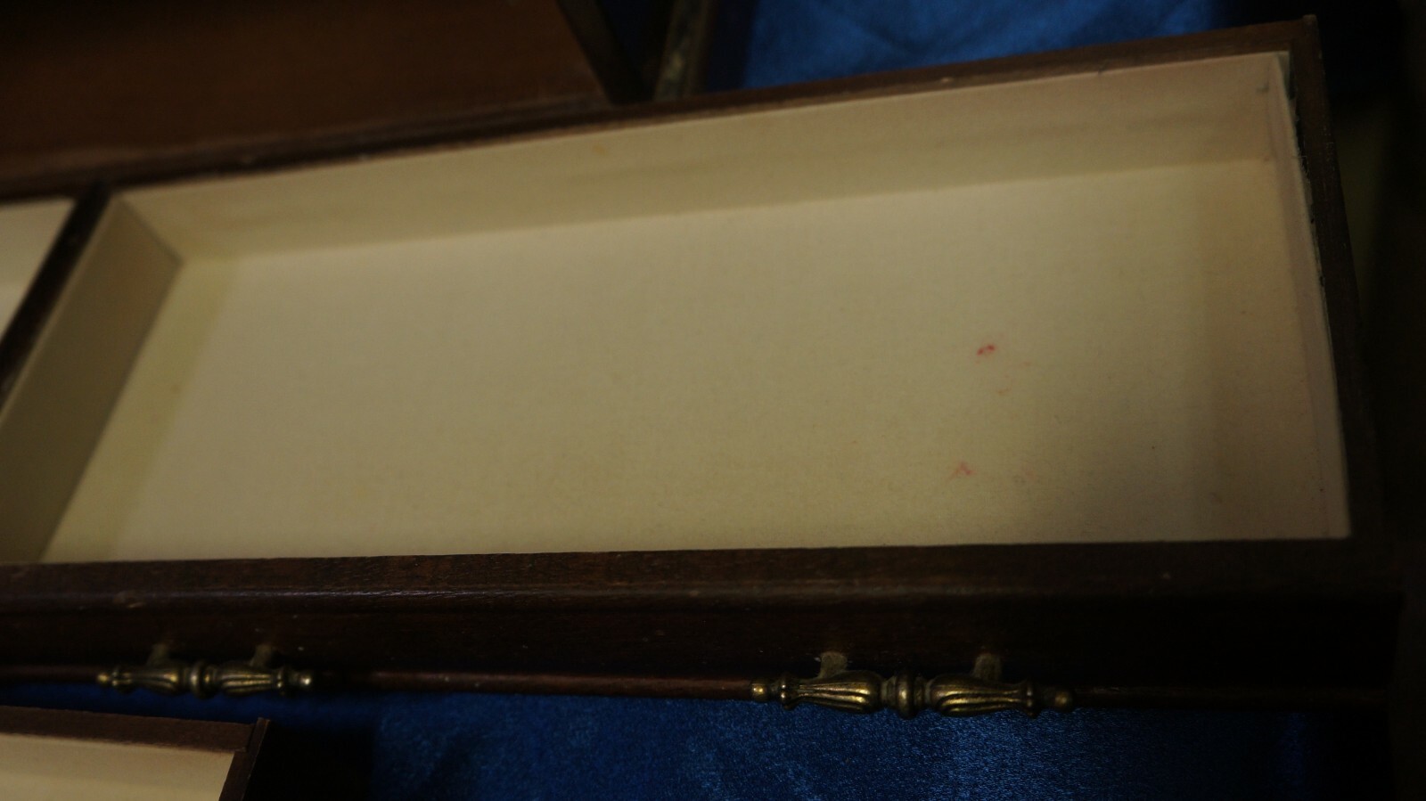 1976 GUNTHER MELE 4 DRAWER OPEN TOP JEWELRY BOX 9 X 11.5 X 8 NO STONE