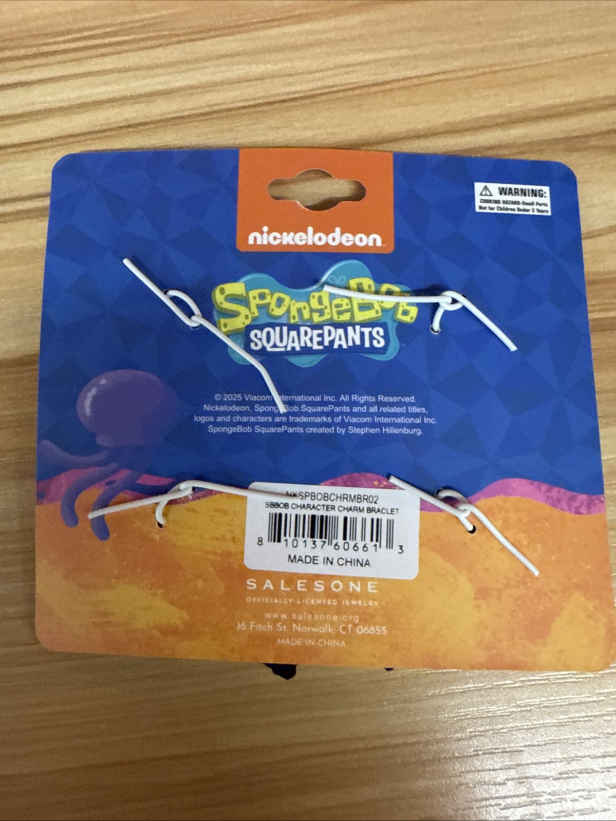 Nickelodeon SpongeBob Character Charm Bracelet Squidward Patrick Sandy Gary NEW