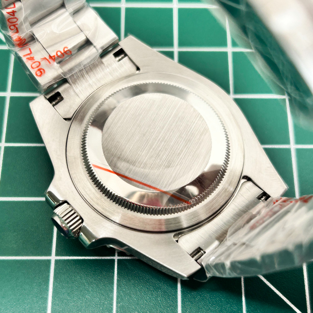 Gold Ceramic Bezel Silver 20ATM 40mm Watch Case Strap Mod Fit NH34 NH35 NH36