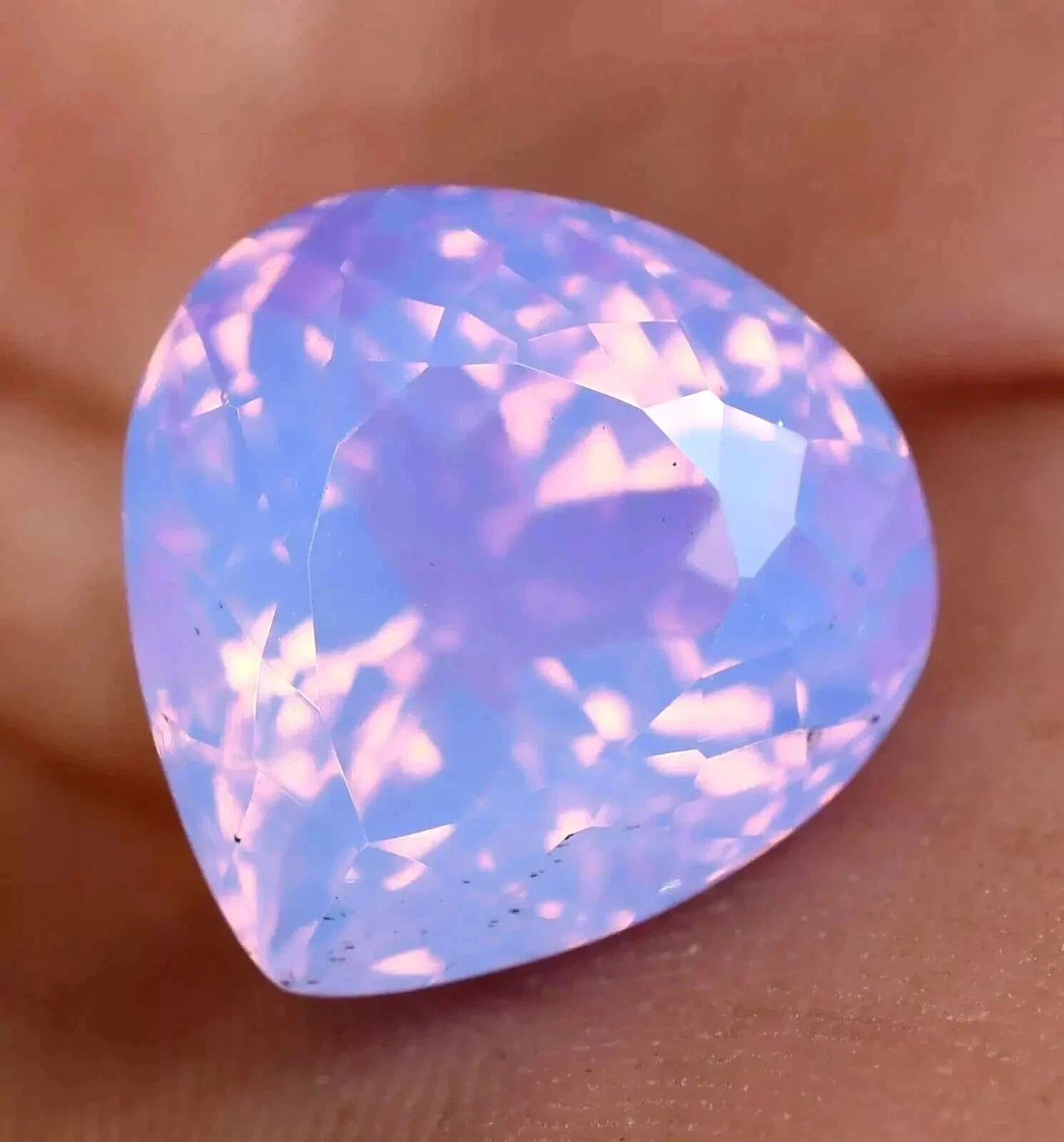 117.70 CT Flawless Pink Opal Pear Cut Certified Loose Gemstone