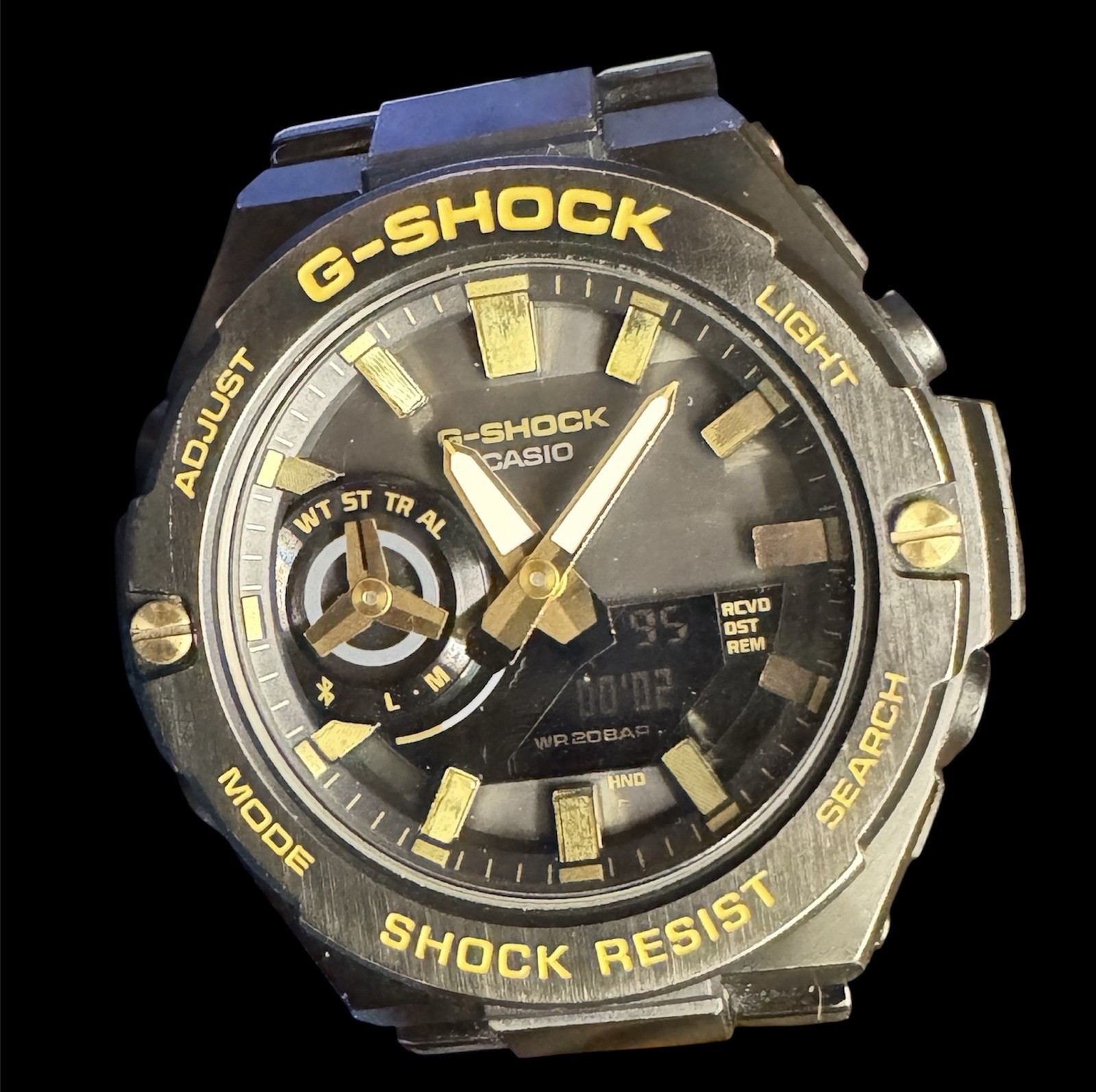 Casio Men’s G-STEEL Carbon Bluetooth Solar Black Watch GST-B500BD-1A9