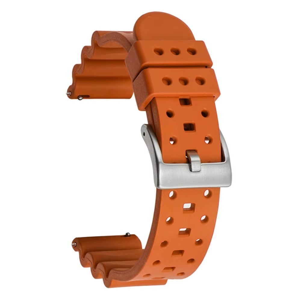22mm Fluorine Rubber Watch Band Diver Wristwatch Band Quick Release Bracelet