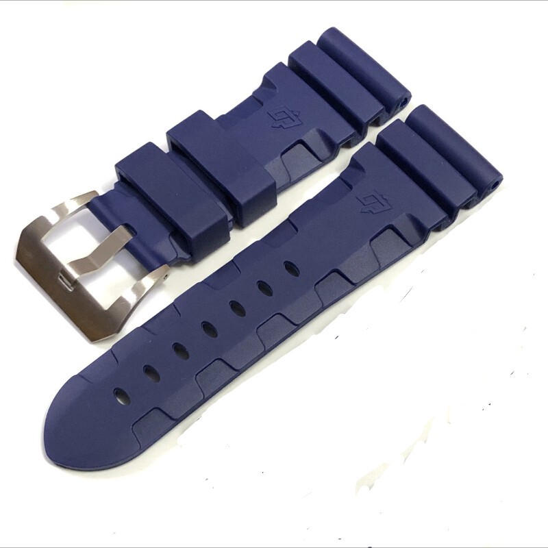Suitable for Panerai Rubber Silicone Strap 24/26mm Men’s Needle Buckle-