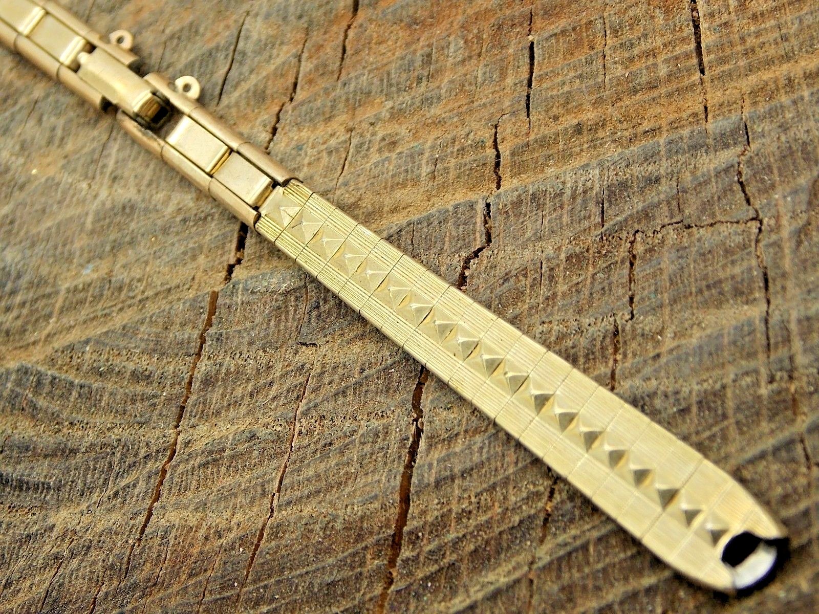 Mira-Flex NOS Vintage Stainless Steel Watch Band Ring End Unused Butterfly Clasp