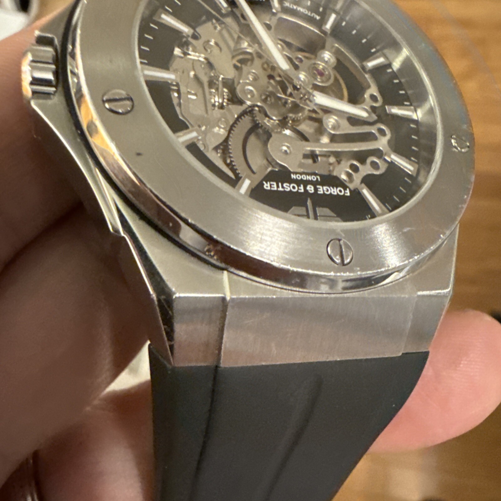 Forge And Foster Automatic 44mm Skeleton Men’s Watch Stainless Steel 316L Ghost