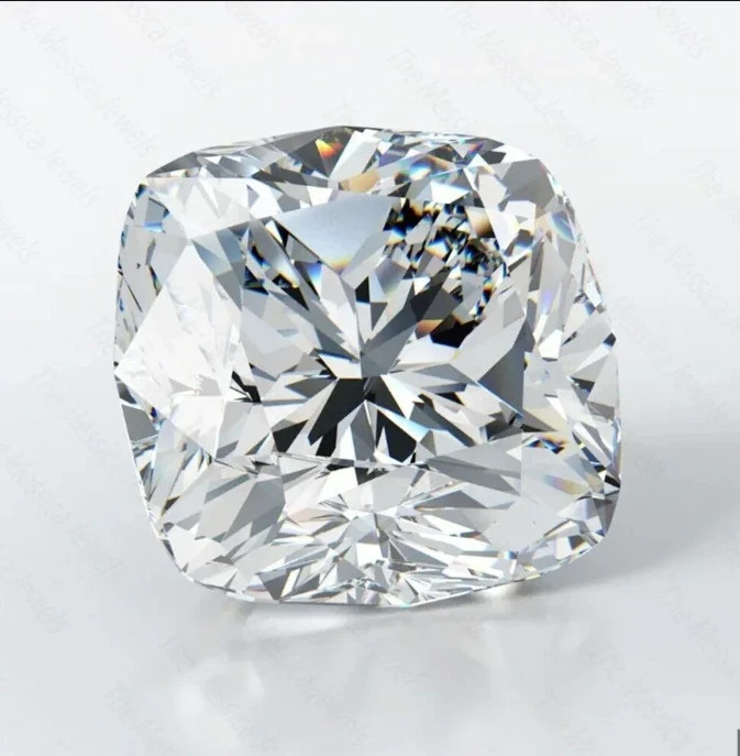 3.40 CT Natural White Diamond 9 mm 1 Pcs Cushion Cut VVS1 D Grade Certified N50