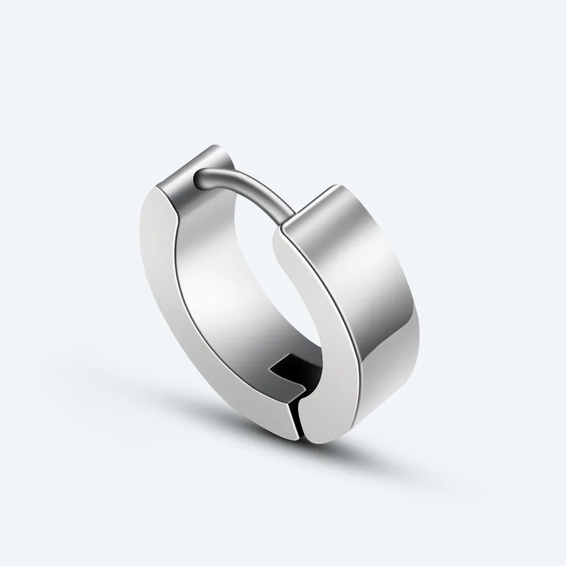 2PCS Stainless Steel Hoop Earrings for Men Women Small Huggie Hoop Ear Piercings