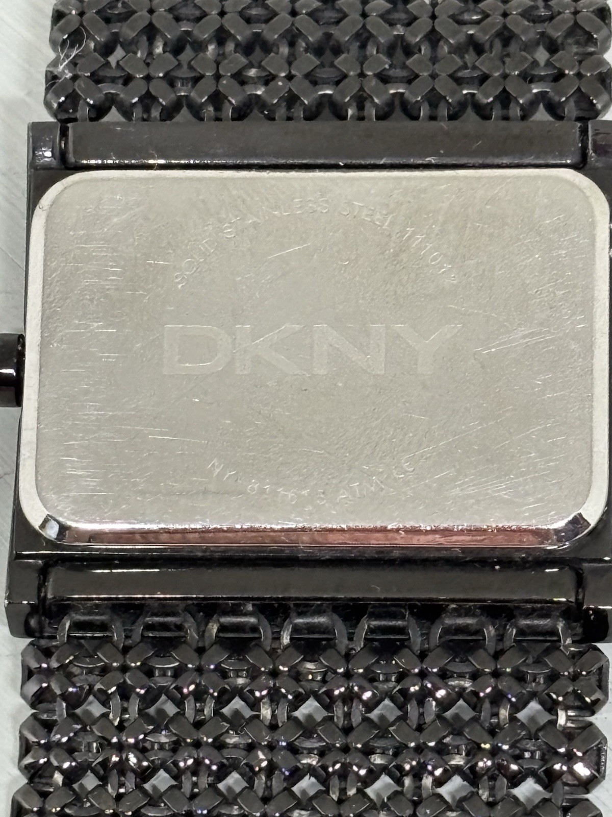 DKNY 32mm Black Case Black Stainless Steel Women’s Watch NY8116 New Battery