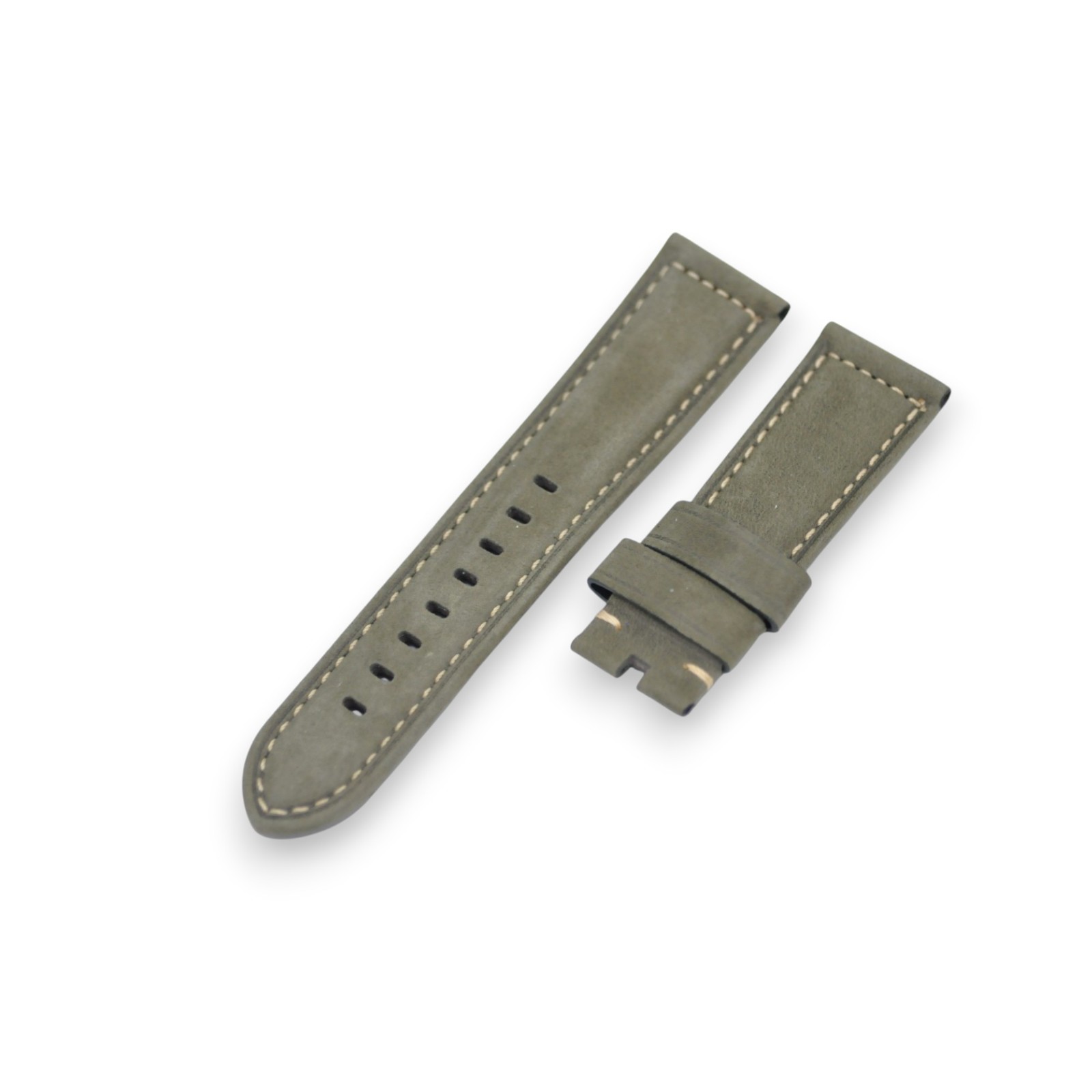 Luminor, Marina, Submersible 24 mm Green Leather Watch Strap For Panerai