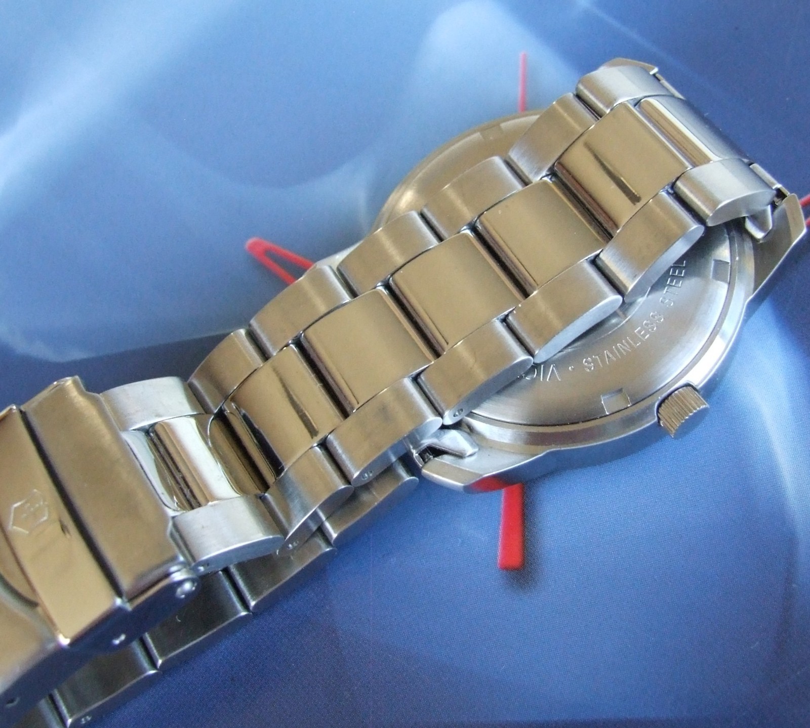 VictorINOX SWISS ARMY~Men FIELD Rare UNION PACIFIC RR Dial~SS Bracelet~Very Fine
