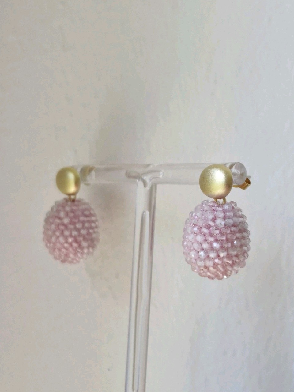 ROSE QUARTZ EARRINGS REMOVABLE
