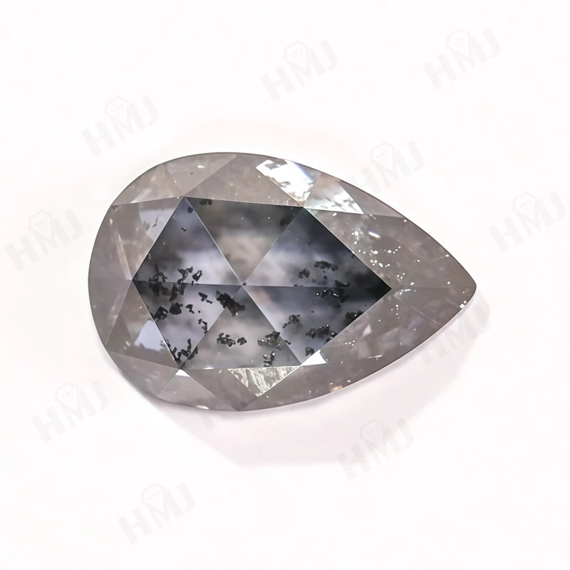 All Shape Salt & Pepper Moissnite Diamond Hexagon Kite Cut for Ring DIY Jewelry
