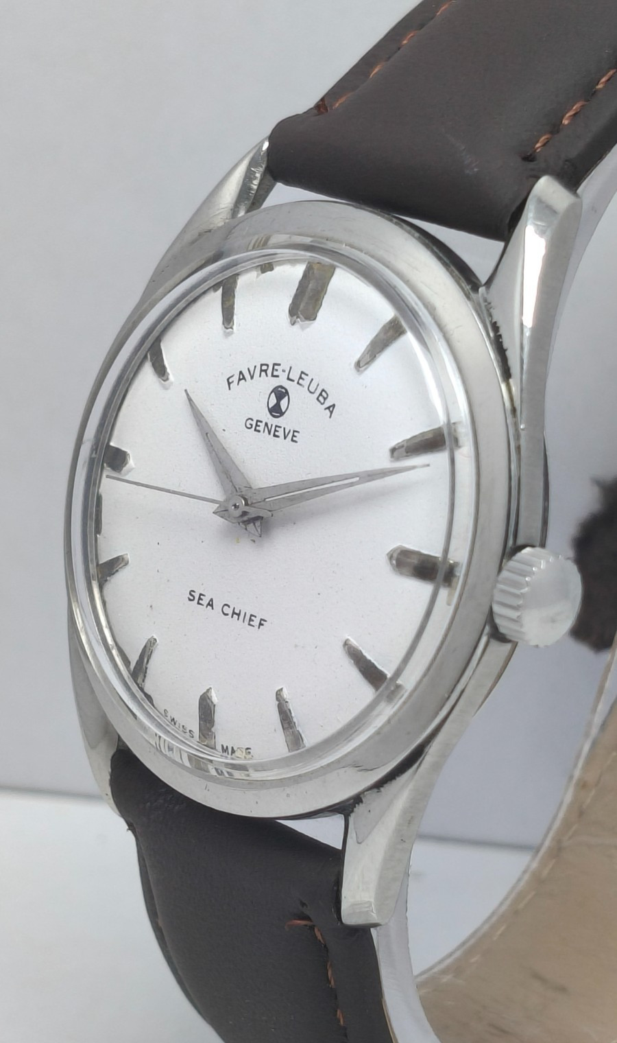 Vintage Favre Leuba Geneve Sea Chief Wrist watch Swiss Made For Men’s