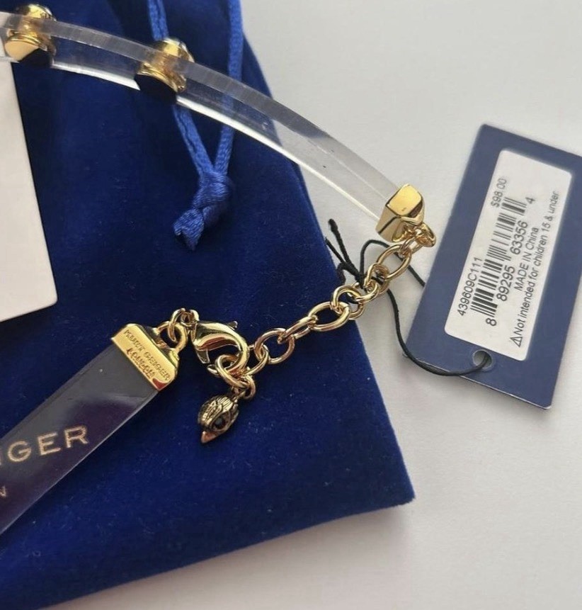 KURT GEIGER LONDON Clear Jelly Crystal Pavé Evil Eye Choker Necklace NWT