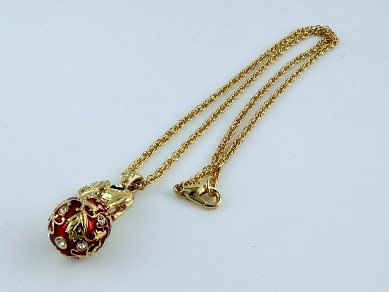 Edgar Berebi Limited Edition Taj Mahal Egg Pendant Necklace with Paper Card 20In