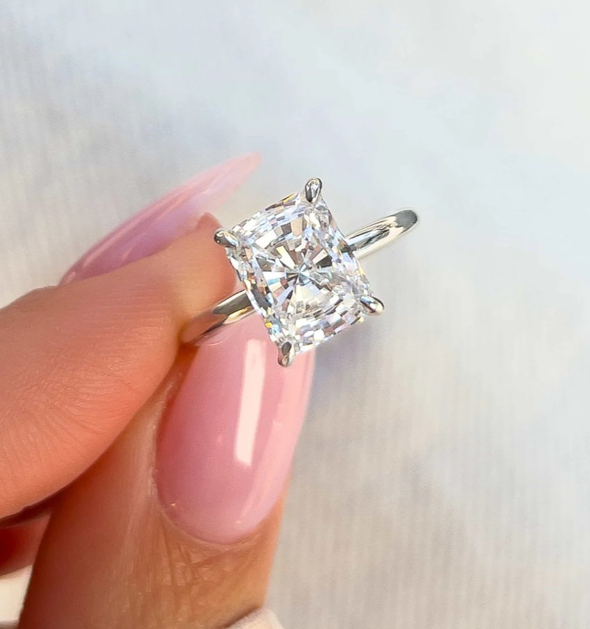Modern Gents The Camille 3ct Radiant Cut SIMULATED Diamond Size 10