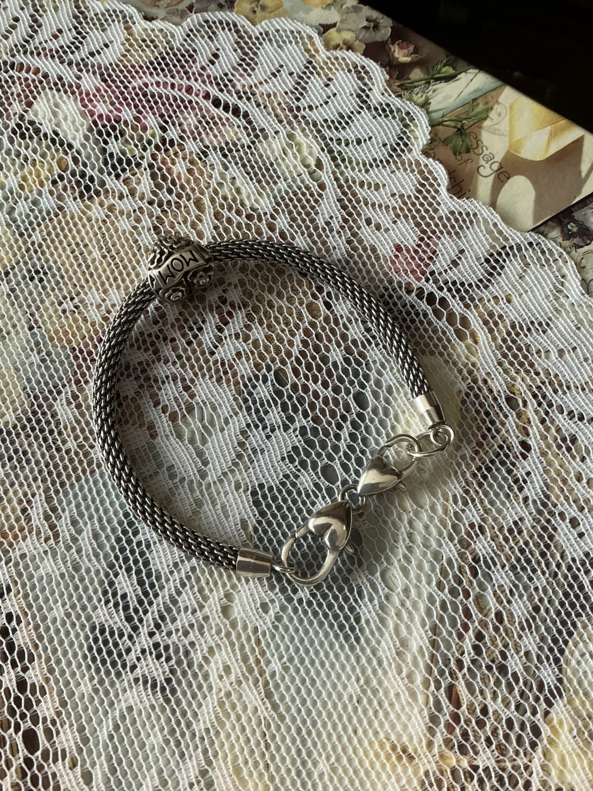NEW Brighton Add Charm Mesh Bracelet includes MOM heart bead