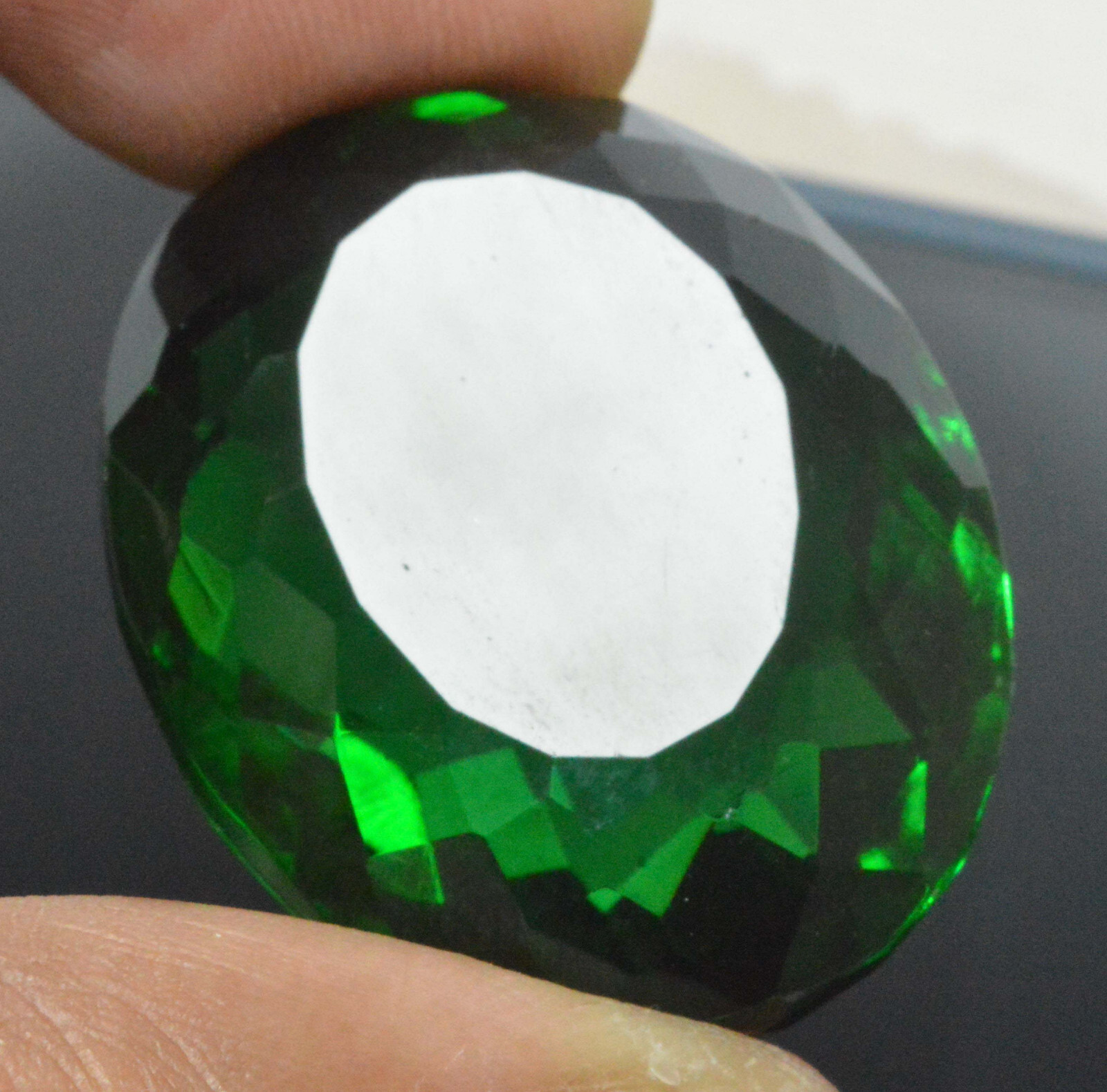 Natural 97.70 Cts OVAL Cut CERTIFIED Colombian Green Emerald Loose Gemstones