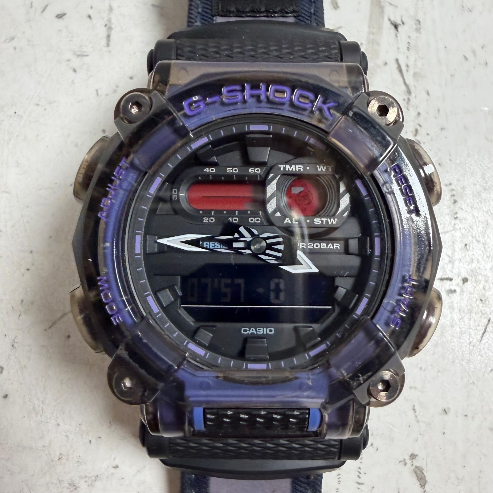 Casio G-Shock GA-900TS Purple Water Resistant Sports Analog-Digital Wristwatch