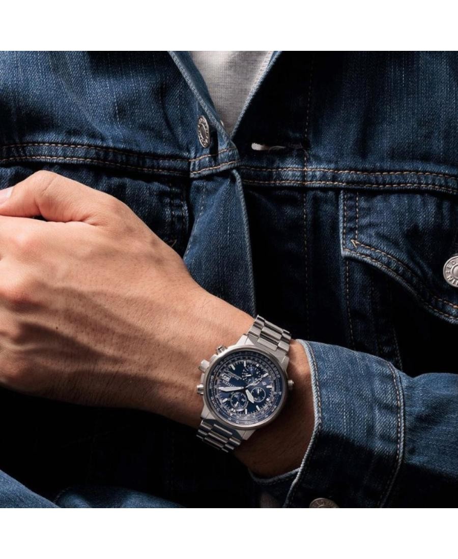 CITIZEN Men Analog Eco-Drive Casual Watch Classic Dress Blue Dial Waterproof Rou