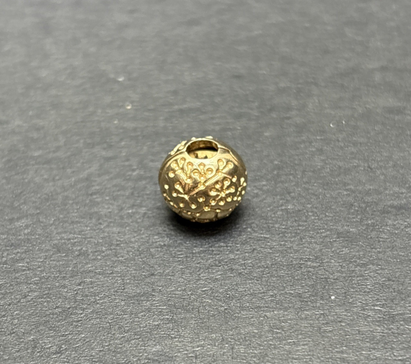 Pandora ALE Authentic 14k (585) Yellow Gold Floral Lucerne Clip Charm
