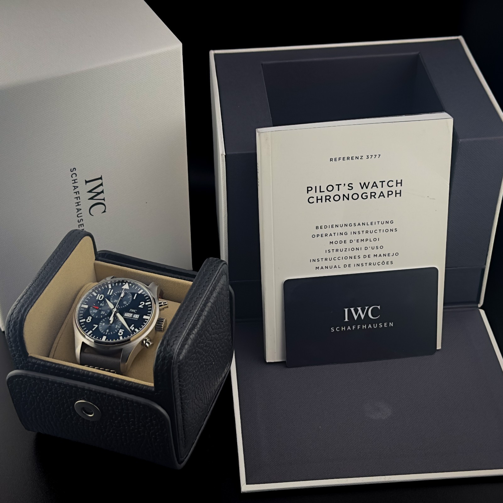 IWC Pilot Chronograph Petit Prince 43mm IW377714 Steel Blue Dial Full Set 2021
