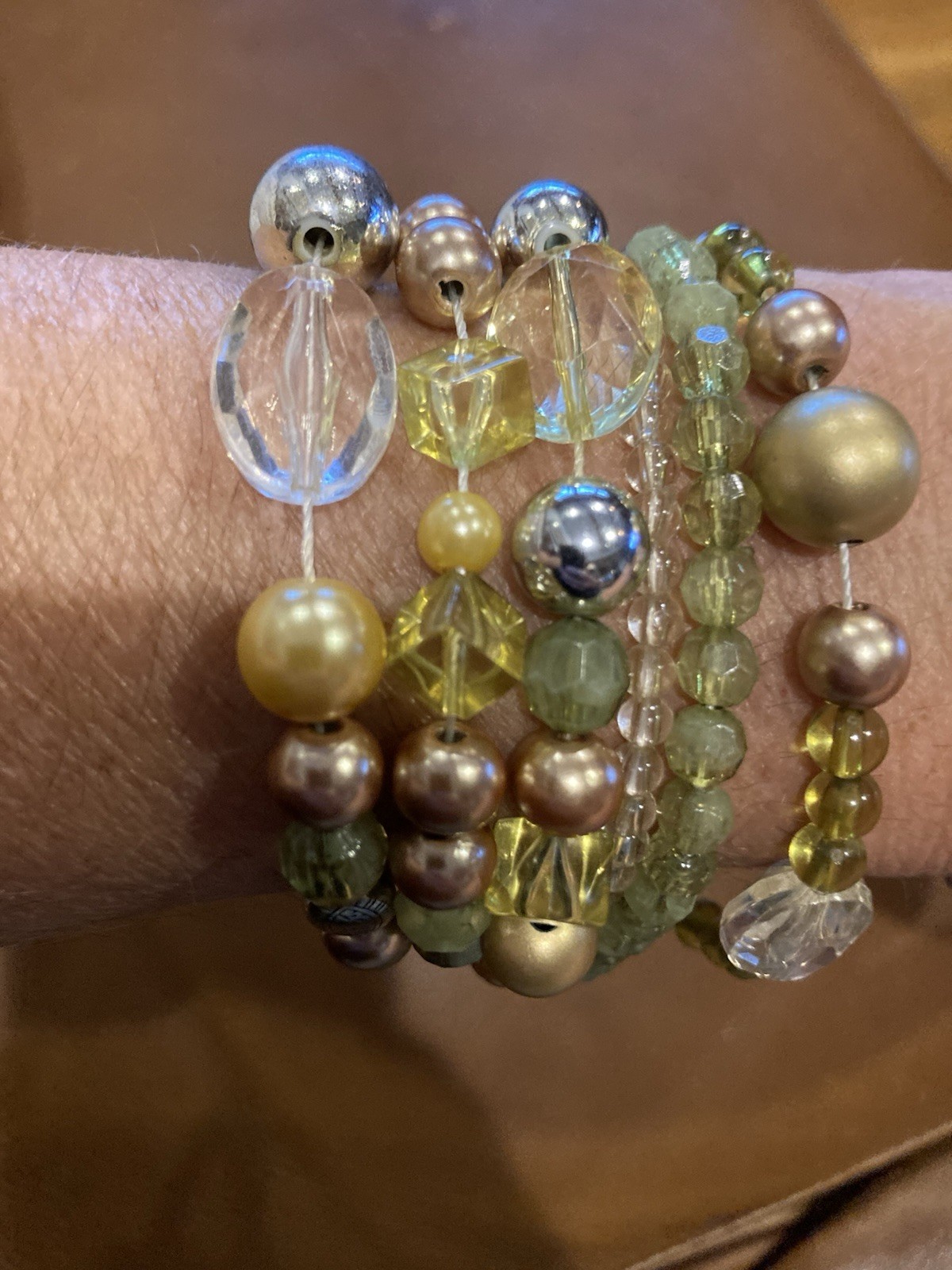 Multi strand Beaded Bracelet 9” Long Purchased At A Salon In New York