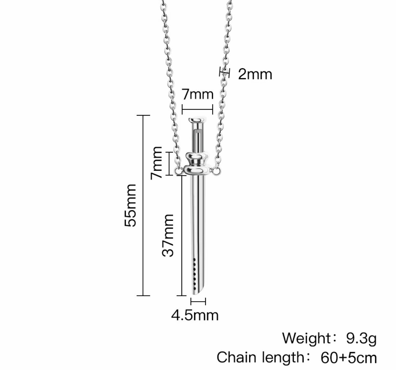 Sm Incognito Bump Straw Pendant Necklace Snuff Tool Jewelry SNOGO Clone black