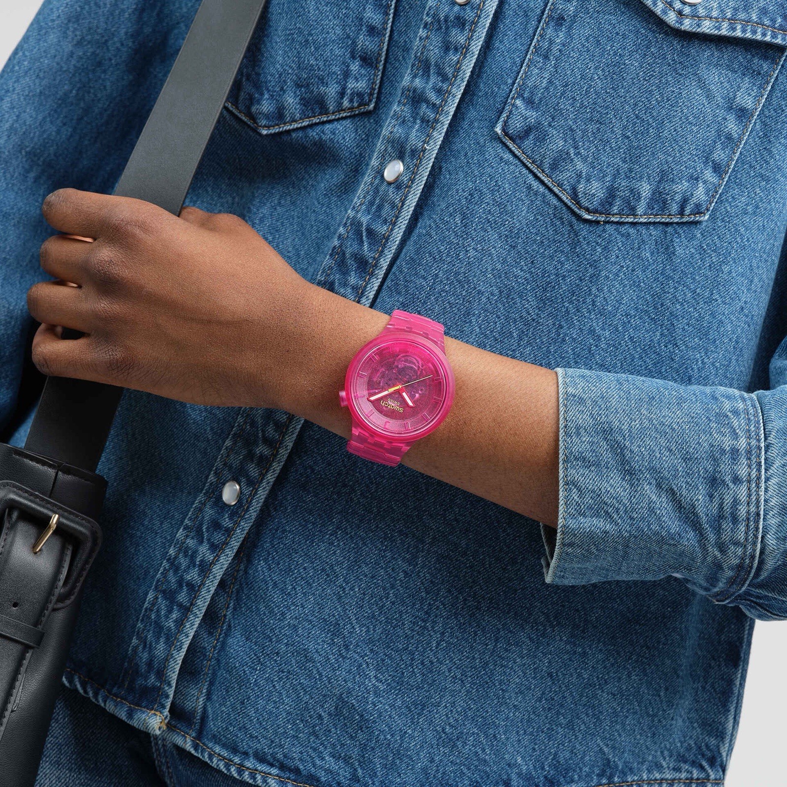 [swatch] PINK JOY SB05P102 Big Bold 47 mm NEW