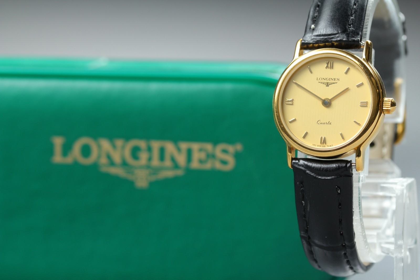 LONGINES 150 7047 23mm Gold Quartz Women’s Watch Vintage [Near MINT w/Box]