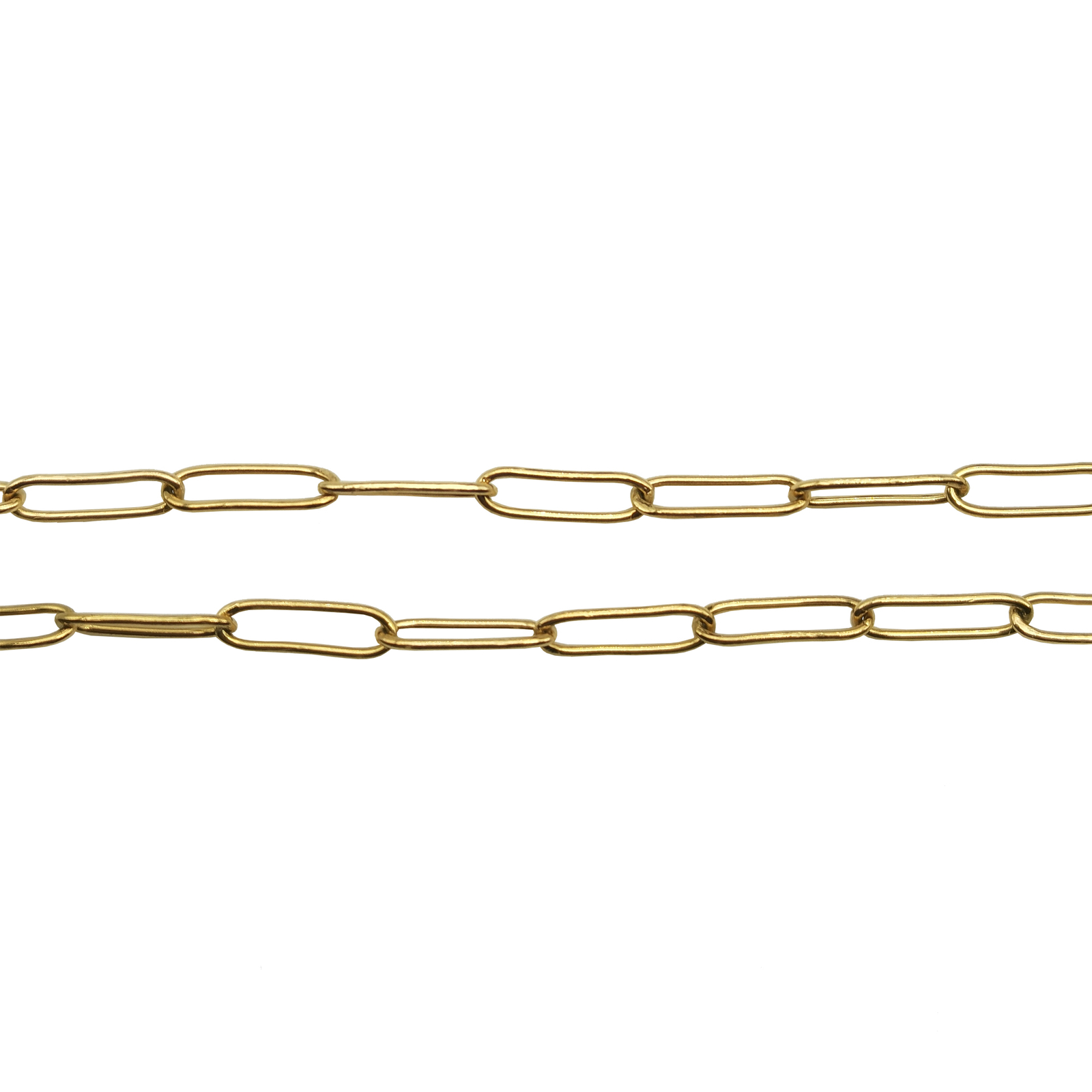 18K Gold Filled Tarnish-Resistant 16″/18″/20″/22″/24″ Paper Clip Chain Necklace