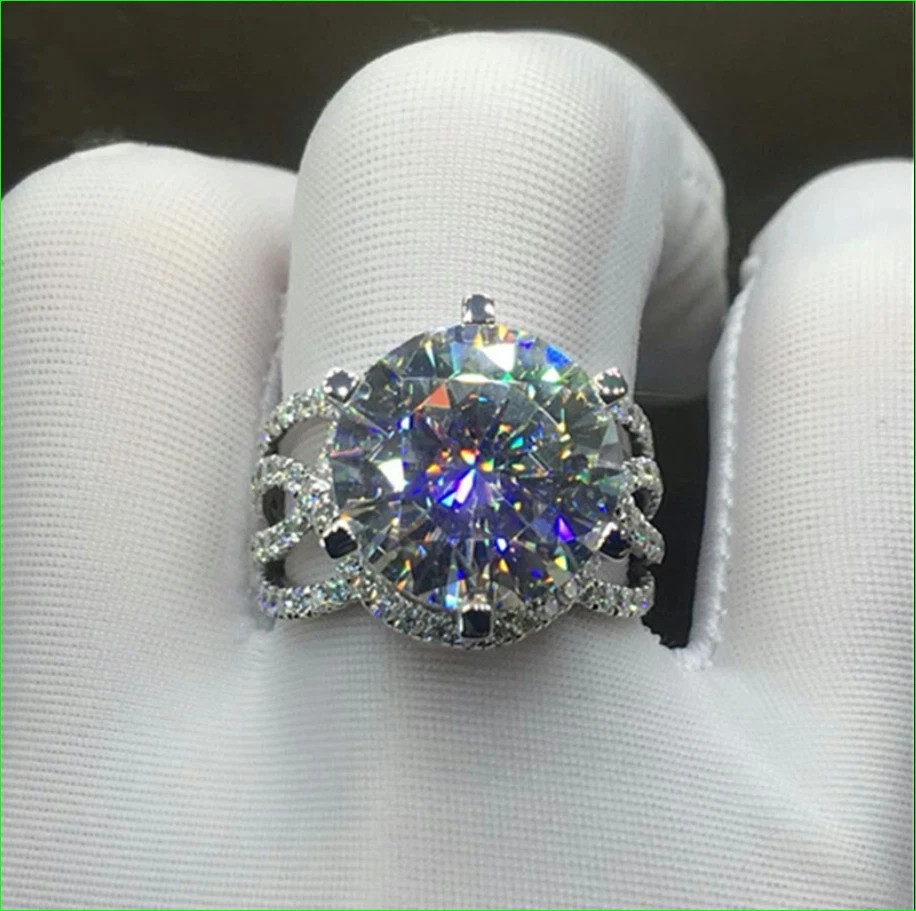 3Ct Lab-Created Diamond Twisted Solitaire Engagement Ring 14K White Gold Finish