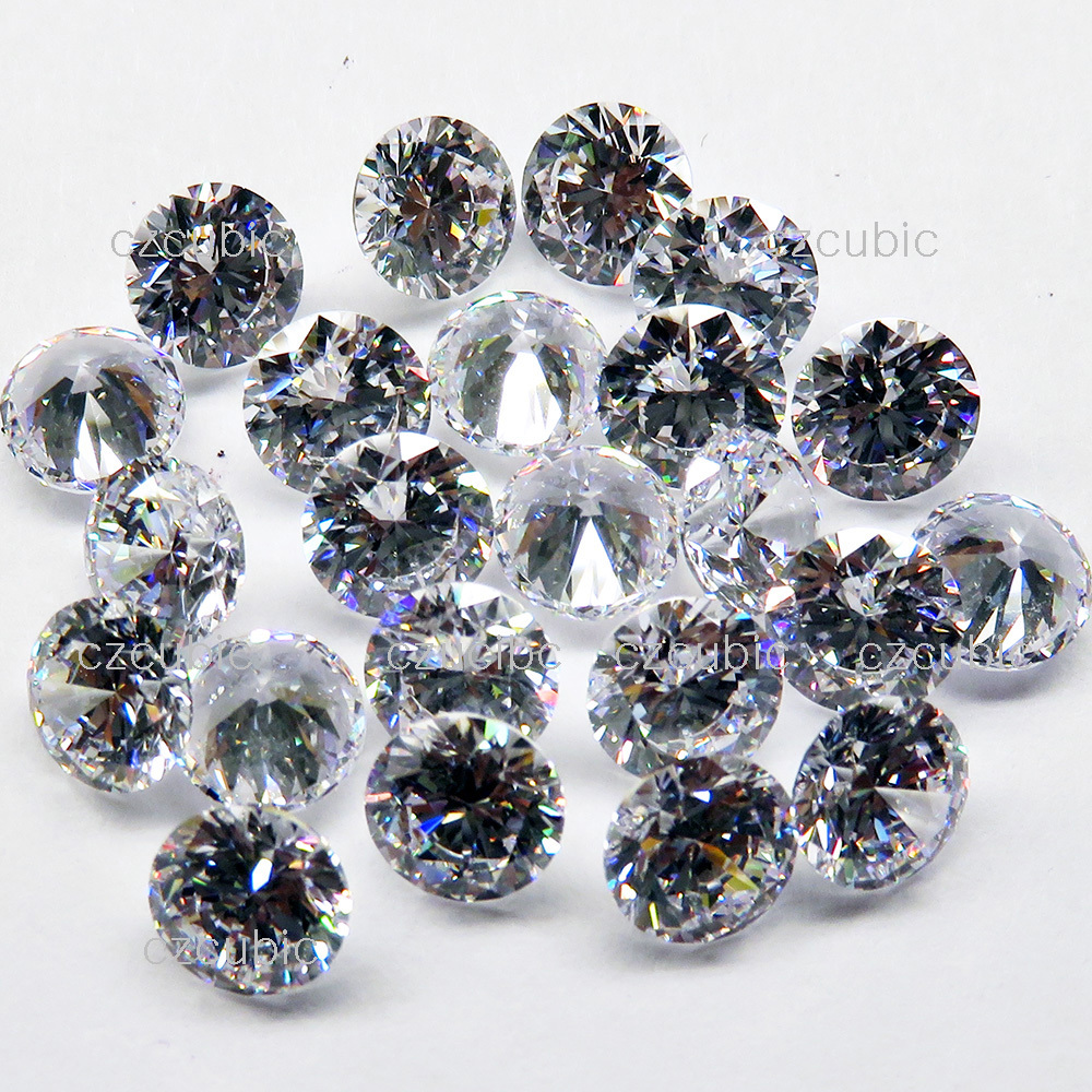CUBIC ZIRCONIA LOOSE ROUND 2.00 MM-11.00 MM EACH WHITE CZ “AAAAA” SHIP IN U.S.A