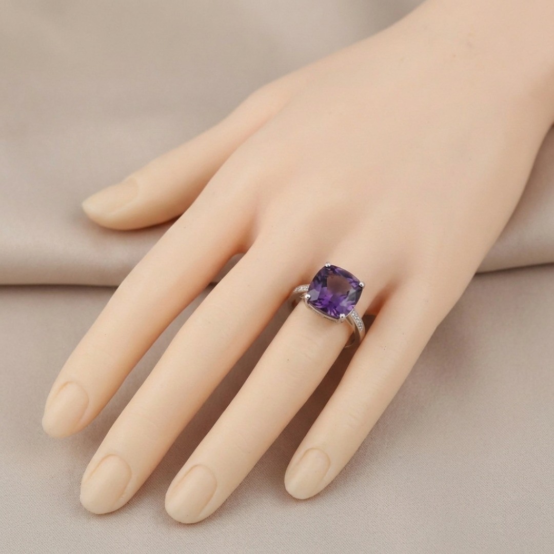 Amethyst Ring Engagement & Wedding Ring Gift Ace Jewellery Of York Fine Jewelry