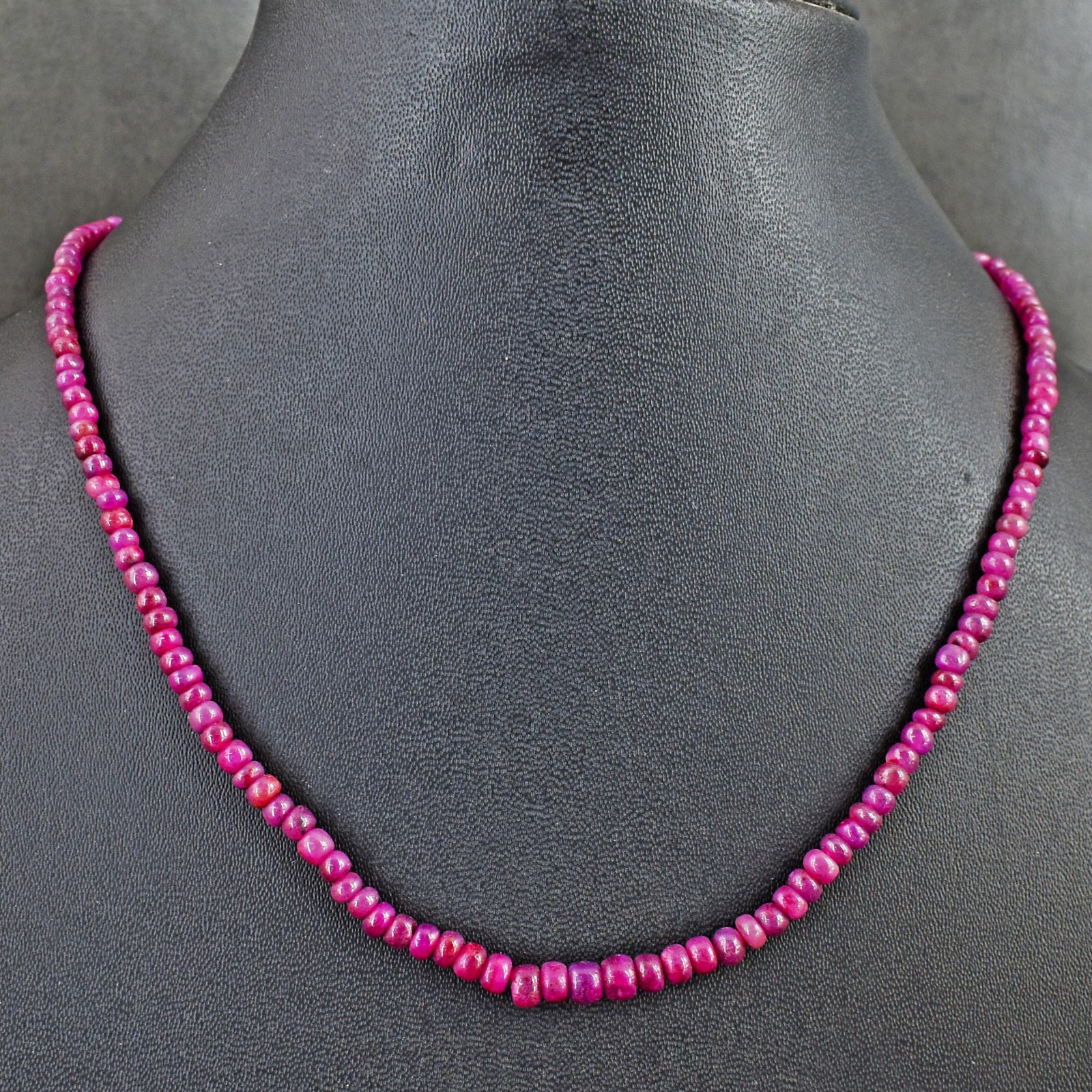 Very Attractive Ruby Amazing Cut 100.00 Cts Beaded Necklace Jewelery SK 19 E829