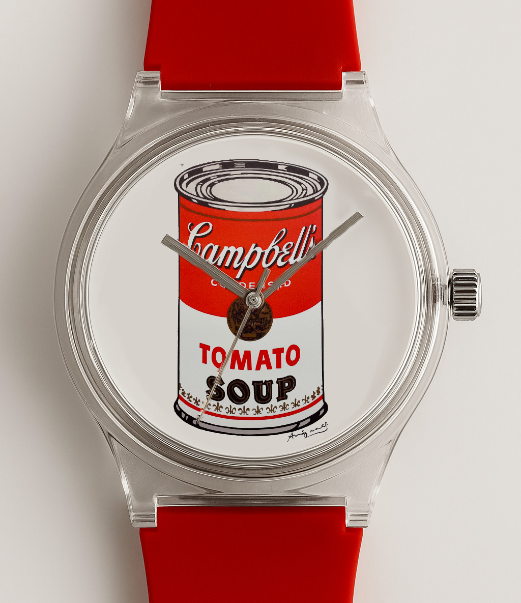 Andy Warhol Keith Haring CAMPBELL’S Tomato SOUP Pop Art Wrist Watch Wristwatch