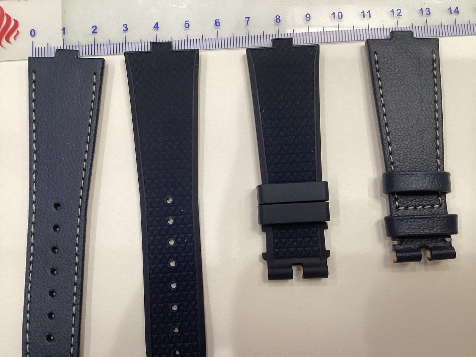 Vacheron Constantin Overseas Gen3 Pair Blue Leather & Rubber Watch Strap OEM