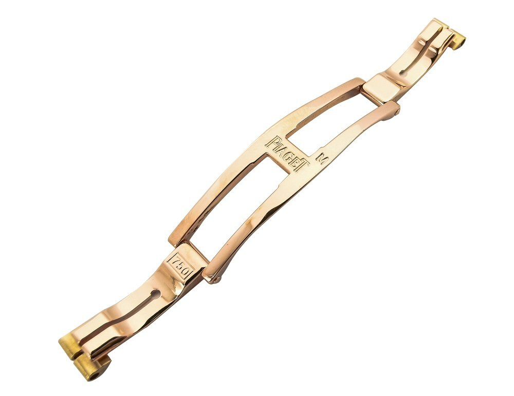 New Piaget Polo 18K Yellow Gold Deploy Fold Over Buckle For Ladies Piaget 22005
