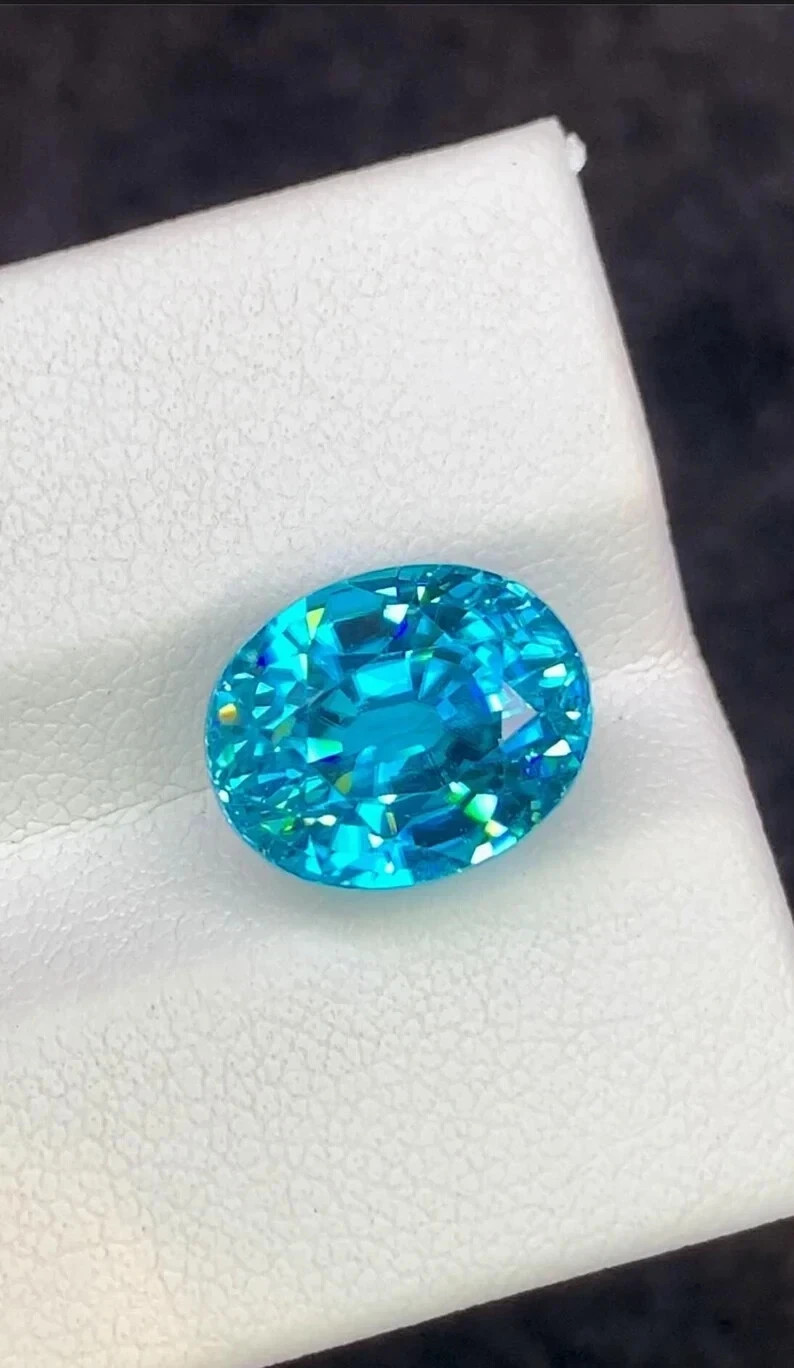 12 Ct+ Natural Flawless Ceylon Blue Aquamarine Oval Loose Gemstone EGL Certified