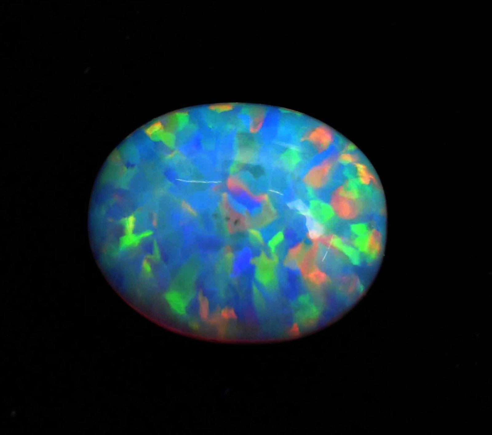 6.90 Ct Natural Ethiopian Fire Opal Certified Play of Color Untreated Gemstone