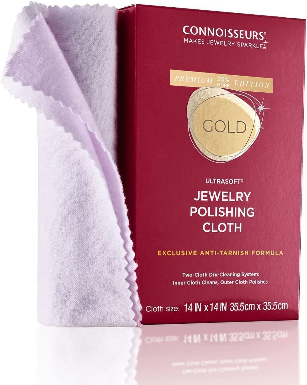 Ultrasoft Gold Polishing Cloth for Jewelry Care – 14×14 Inches, Machine Washable