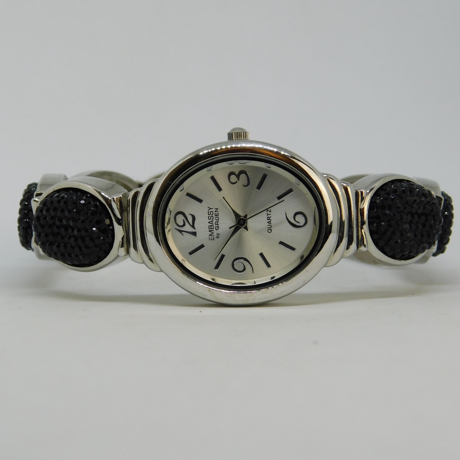 EMBASSY by GRUEN GEM3668LL Crystals Quartz Women’s Watch Sz. 7′ New Battery