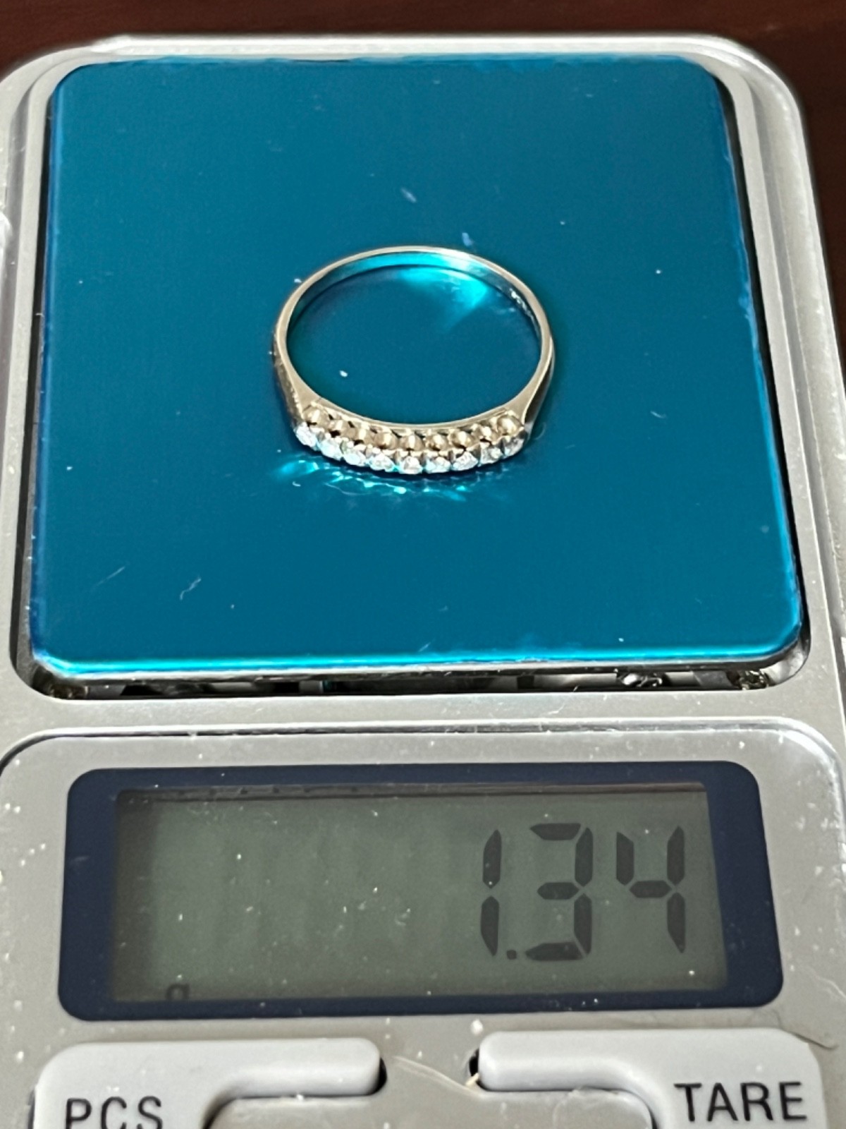 1930s Art Deco 14K White Gold Old European Cut OEC Diamond Stackable Band Ring