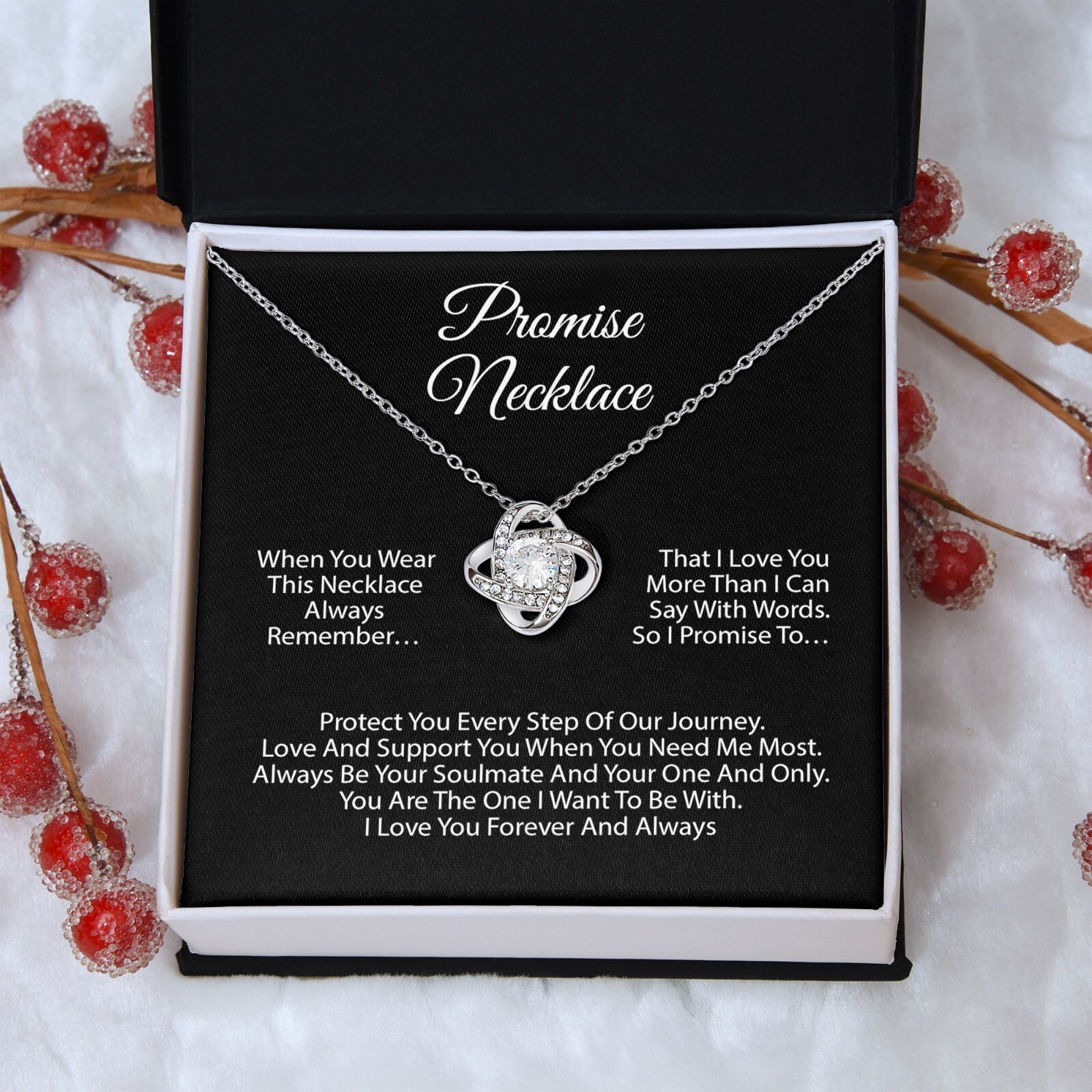 Promise Necklace For Soulmate, Valentine Gift, Birthday Gift, Anniversary Gift