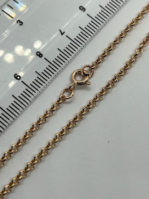 BIG SALE PRICE 9ct Rose Gold Solid 2.25mm Belcher Necklace, Length 22″ / 55cm