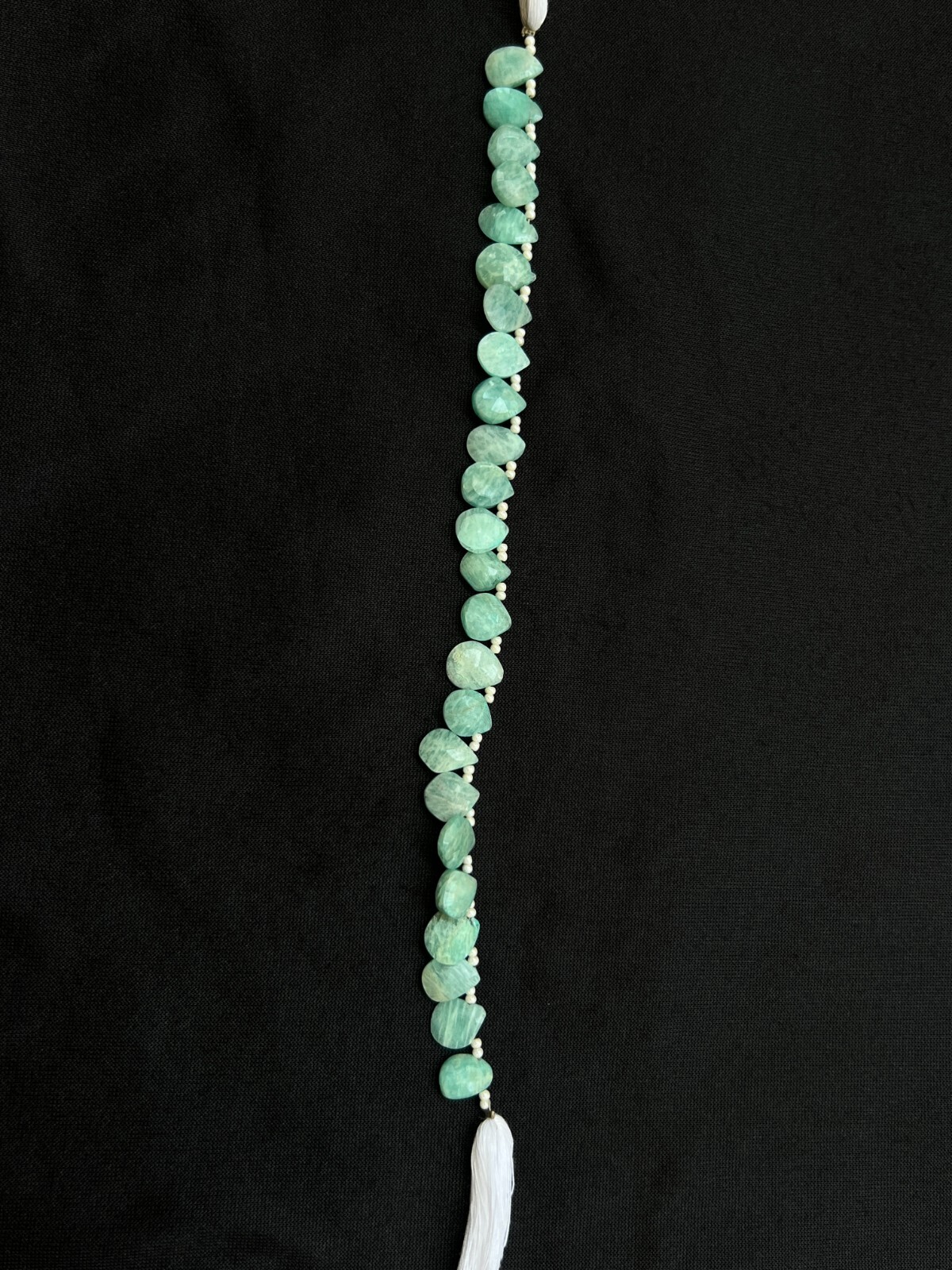 Natural Amazonite Faceted Pear Briolette Beads 1 Strand 8-9mm Teardrop Gemstone