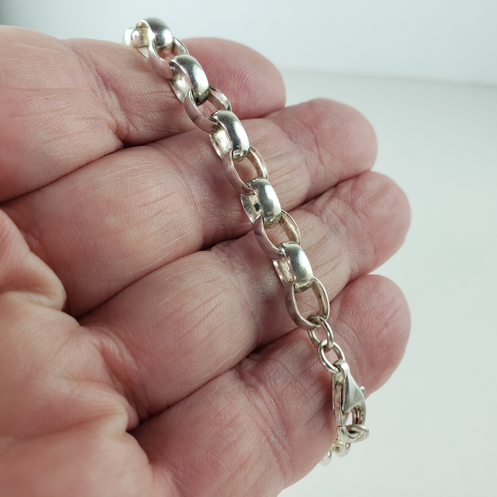 Sterling Silver Tennis Bracelet 9.0-7.5 in 20.3g [7611]