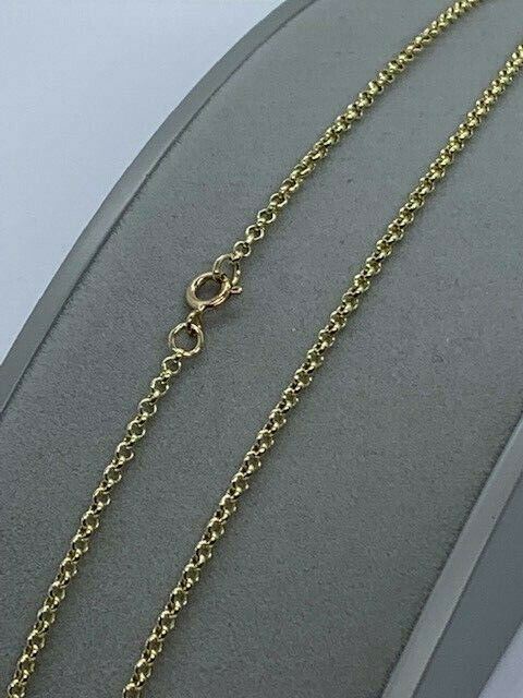 9ct Yellow Gold Solid 2.25mm Belcher Round Link Chain 22″ / 55cm (GBBL22)