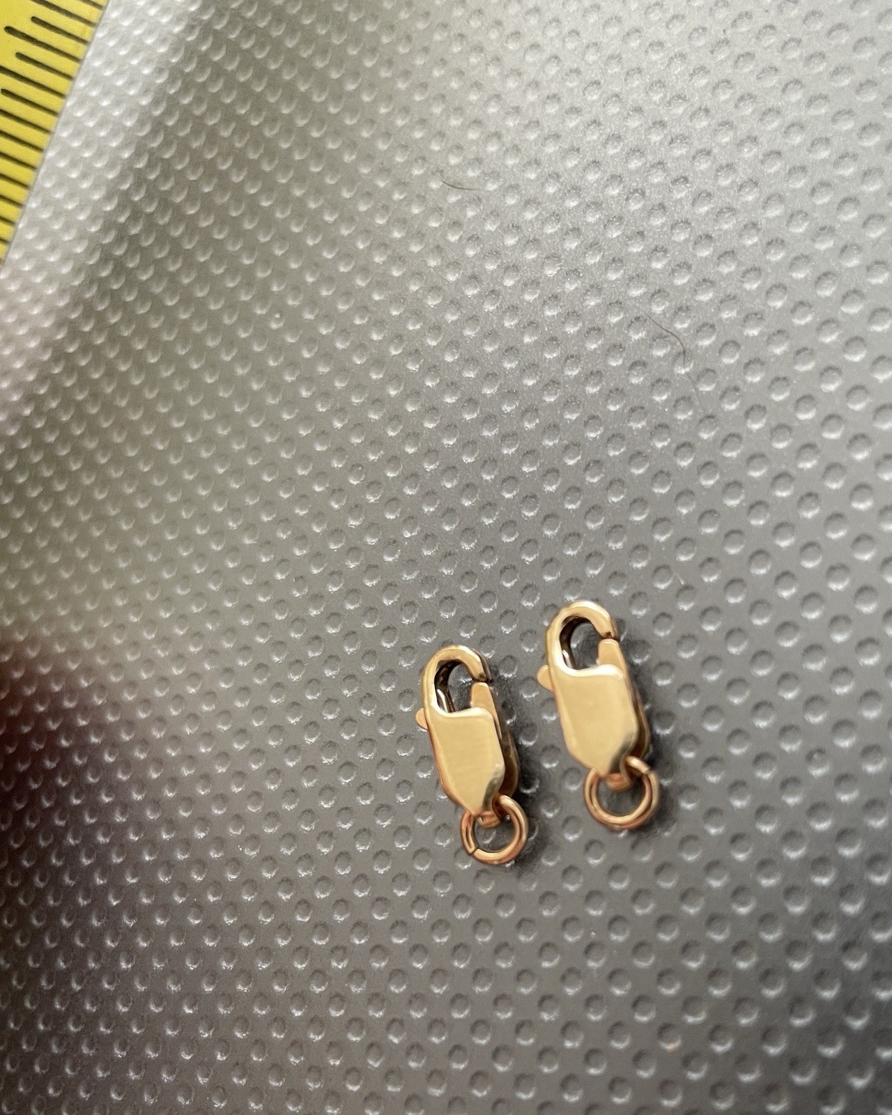 Two Ct. 14/20, 14K Gold Filled 8.2mm Lobster Claw Trigger Clasps, with ring.