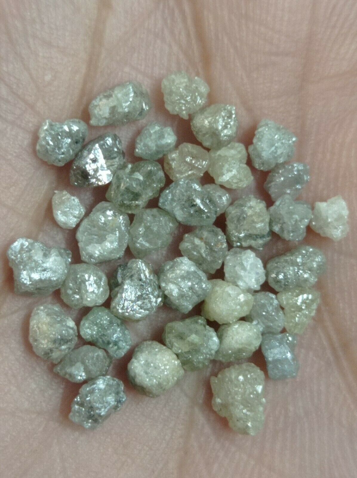5.00 Ct Natural Silver Uncut Rough Diamonds | 3.00 to 4.00 mm Loose Diamond Lot